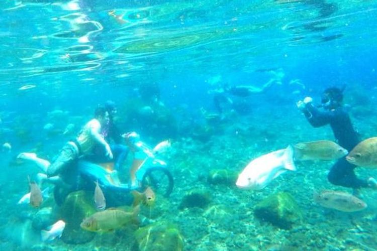 Jika Anda ingin menghasilkan foto dengan latar yang bagus, pencahayaan yang baik, maka datanglah di waktu pagi atau sore hari ke Umbul Ponggok.