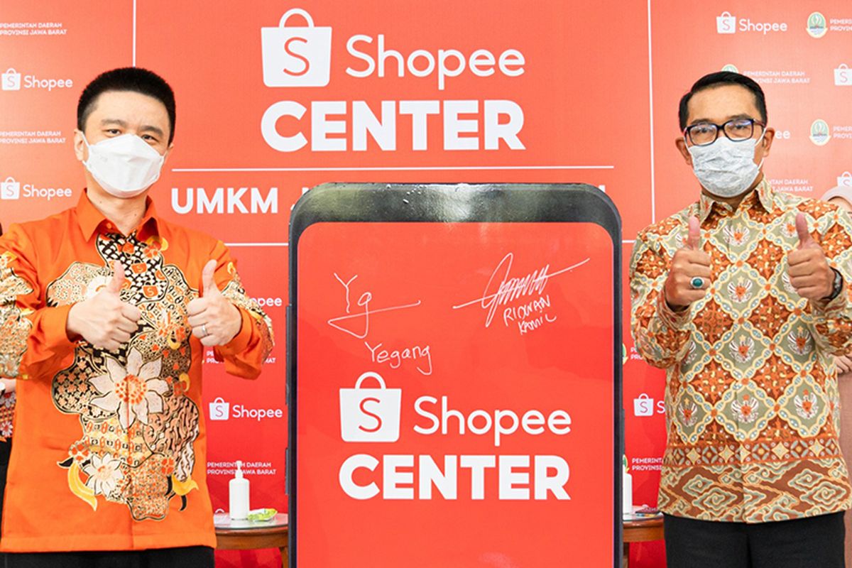 Pemprov Jabar berkolaborasi dengan Shopee Indonesia sebagai upaya percepatan digitalisasi UMKM dengan membangun Shopee Center Bandung.