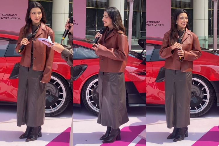 Pembalap perempuan asal Uni Emirat Arab (UAE), Amna Al Qubaisi, yang merupakan wajah global terbaru Wardah, saat berkunjung ke Wardah Lip Paddock di The Crystal, Senayan City, Jakarta, Kamis (14/5/2026).