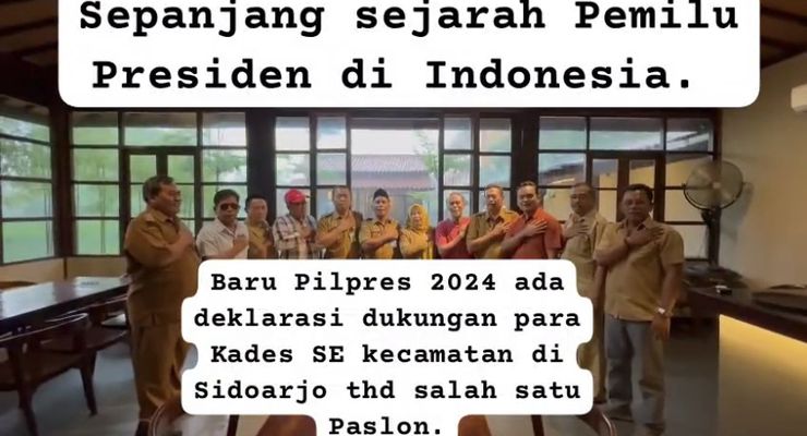 Bawaslu Selidiki Video 10 Kades di Sidoarjo Deklarasi Mendukung Paslon 2