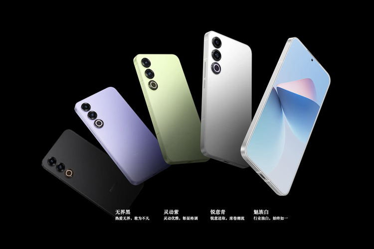 Meizu 21 terdiri dari empat warna, yaitu Hitam, Ungu, Hijau Lime, dan Putih