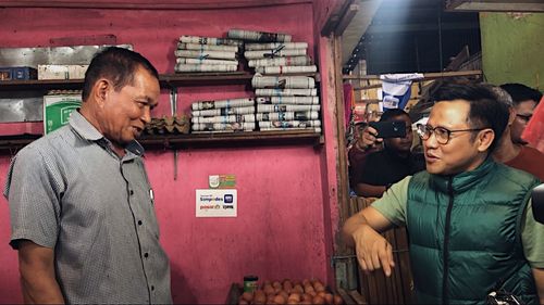 Kunjungi Pasar Pagi Arengka Pekanbaru, Muhaimin Sebut Pedagang Keluhan Harga Beras, Gula, dan Cabai