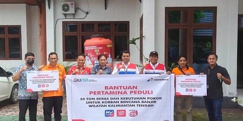 Pertamina Peduli Bantu Korban Bencana Banjir Di Kalimantan Tengah