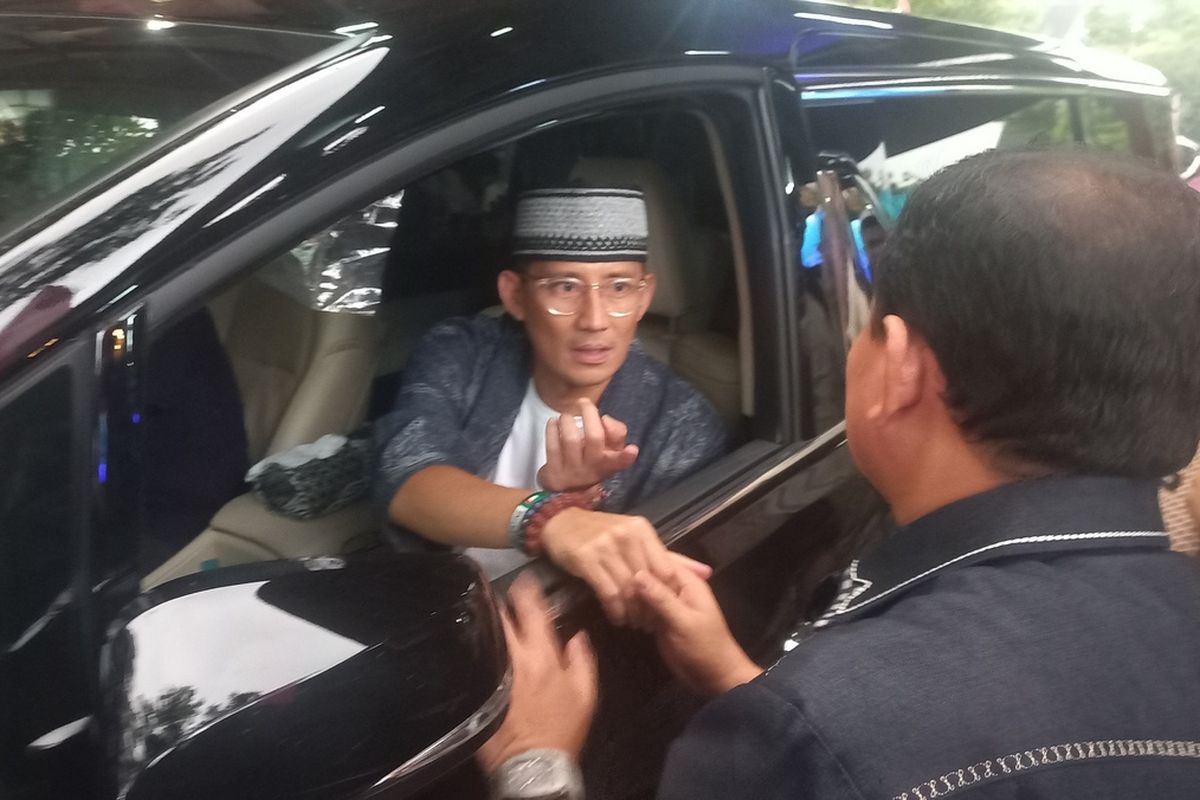 Sandiaga Salahuddin Uno saat menghadiri acara KaTa Kreatif di Sumedang, Jabar, Kamis (14/12/2023). AAM AMINULLAH/KOMPAS.com
