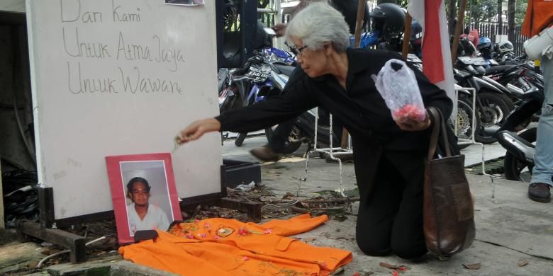 Maria Katarina Sumarsih ibu dari BR Norma Irmawan, mahasiswa yang tertembak saat demonstrasi mahasiswa 13 November 1998.