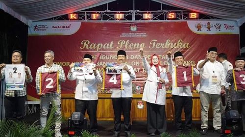 KPU Sumbawa Barat Tetapkan Nomor Urut Paslon Pilkada 2024