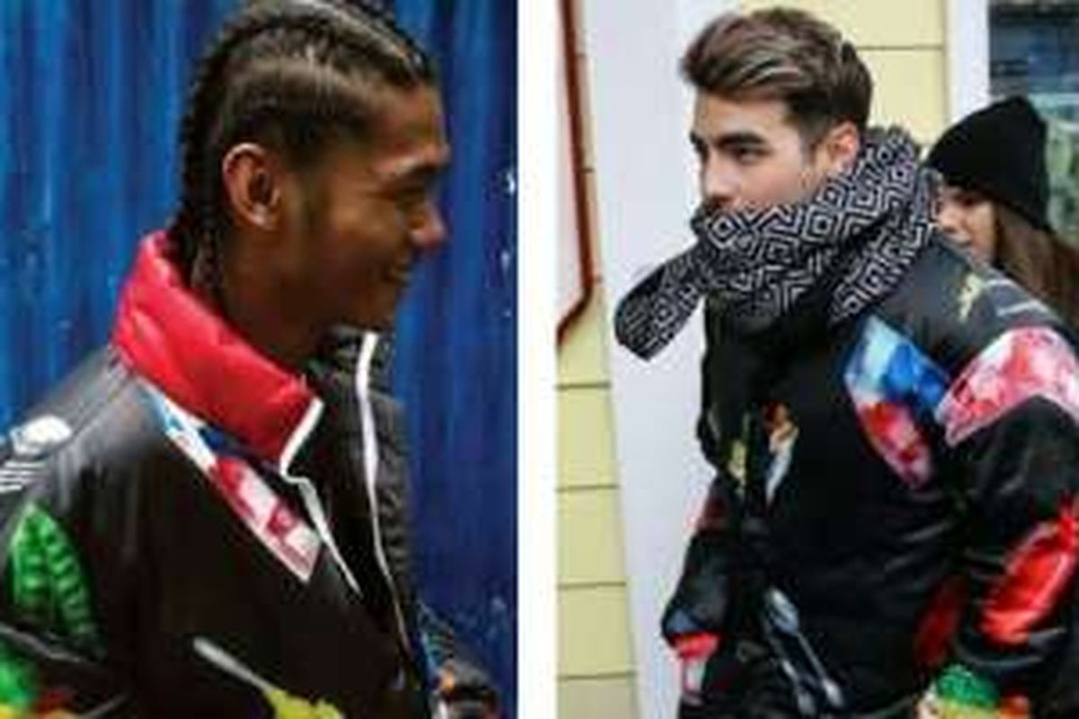 Jaket Joe Jonas yang dikenakan oleh Joe Jonas. 