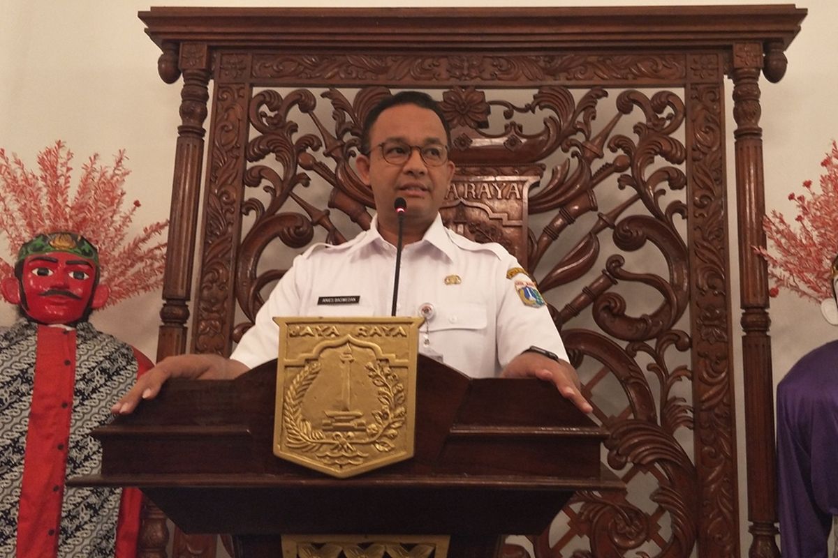 Gubernur DKI Jakarta Anies Baswedan di Balai Kota DKI Jakarta, Jalan Medan Merdeka Selatan, Kamis (26/9/2019).