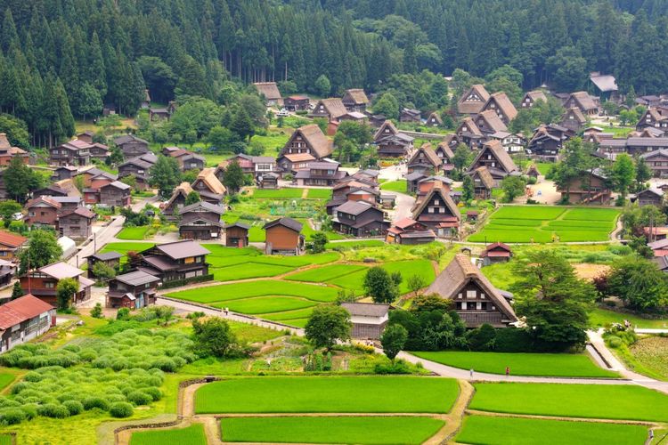 Desa Shirakawago, desa terindah di Asia 2025.