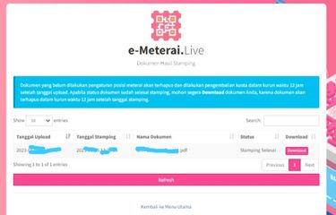 Cara membubuhkan e-meterai di e-meterai.live untuk daftar PPPK Teknis 2022.