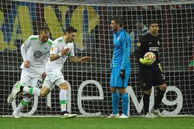 Daniel Caligiuri mencetak gol pembuka saat Inter Milan menjamu Wolfsburg di Giuseppe Meazza, Kamis atau Jumat (20/3/2015) dini hari.