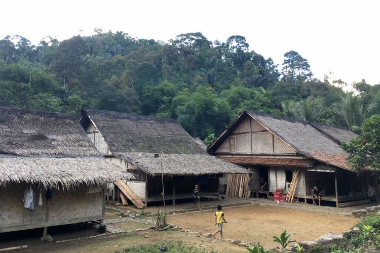 Rumah-rumah yang ada di Baduy Luar, Desa Adat Baduy atau Desa Kanekes, Kecamatan Leuwidamar, Kabupaten Lebak, Banten, Sabtu (17/2/2018).