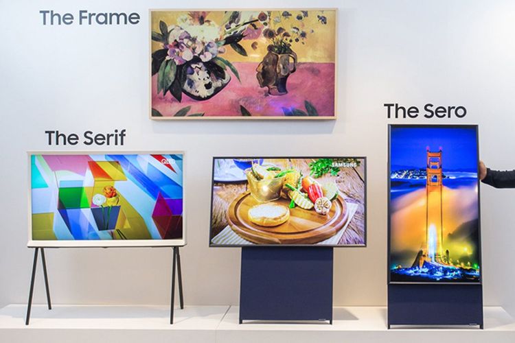 Trio smart TV Samsung, The Frame, The Serif, dan The Sero