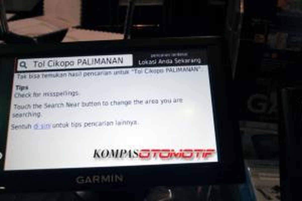 Koordinat tol Cipali belum tersedia di GPS Garmin.