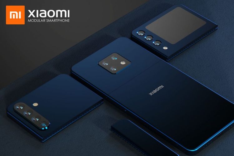 Ilustrasi ponsel modular Xiaomi.