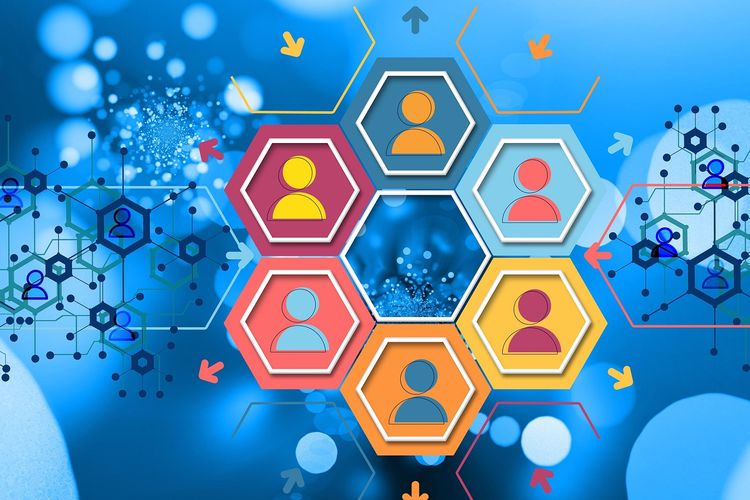 Ilustrasi blockchain, teknologi blockchain.