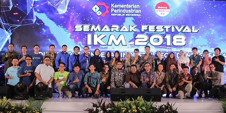 Finalis kompetisi Making Indonesia 4.0 Startup pada Festival Semarak IKM 2018 (Foto: dok. Kementerian Perindustrian)