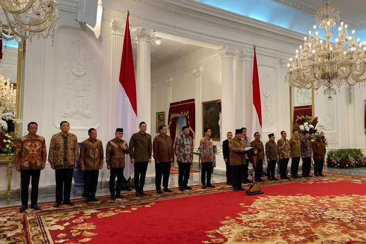 Foto : Daftar Lengkap Menteri Dan Wakil Menteri Kabinet Prabowo-Gibran