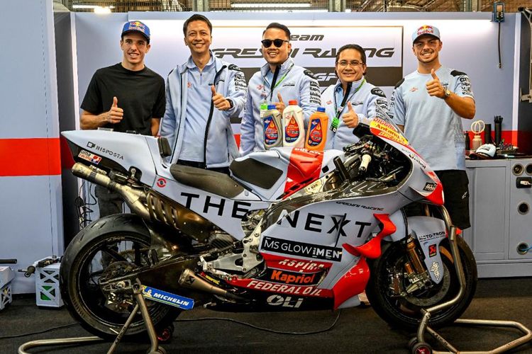 Tim Gresini Racing bersama sponsor dari Indonesia
