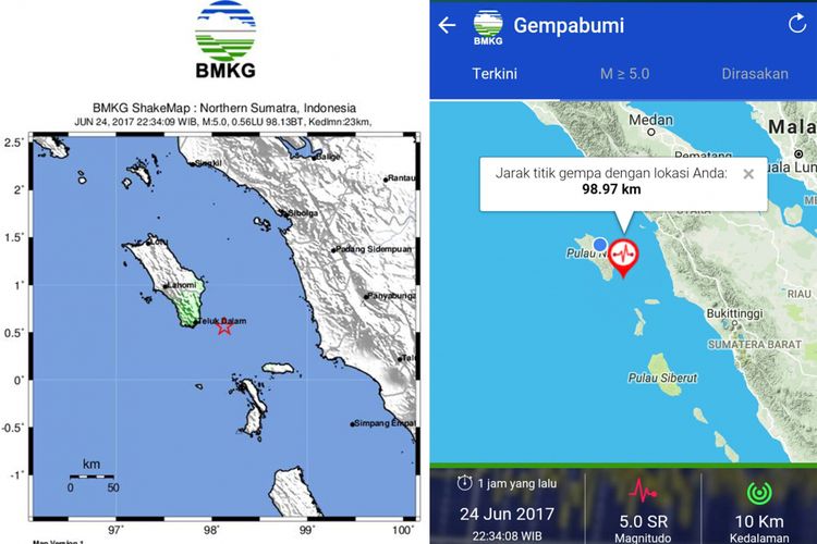 Malam Takbir, Gempa bumi mengguncang Kabupaten Nias Selatan, Sumatera Utara, Sabtu 24 Juni 2017, pukul 22:34:08 WIB. Gempa berkekuatan 5,0 skala Richter ini tidak cukup kuat dan sebagain dirasakan warga