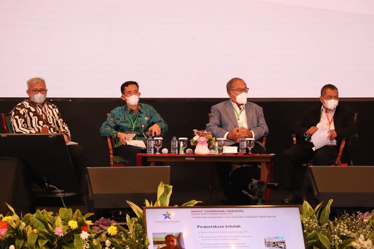 Rapat Koordinasi Nasional Bidang Perpustakaan 2022 telah dibuka oleh Menteri Koordinator Bidang Pembangunan Manusia dan Kebudayaan, Muhadjir Effendy, di Ballroom Hotel Bidakara Jakarta pada Selasa, (29/3).