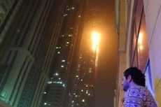 Kebakaran Hanguskan Sebuah Pencakar Langit di Dubai