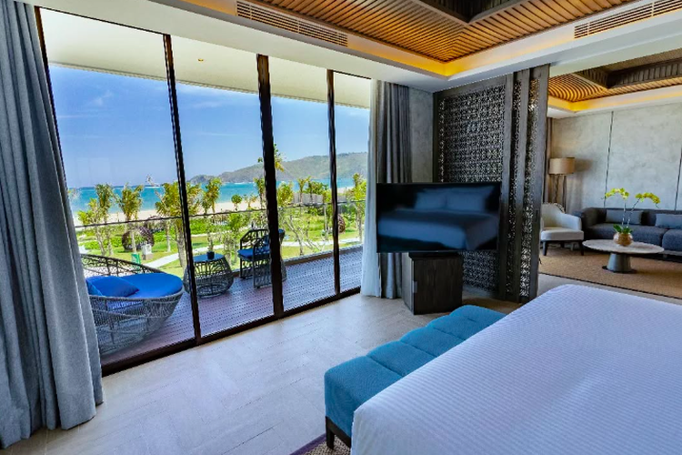 Salah satu sudut pemdangan dari kamar di Pullman Lombok.