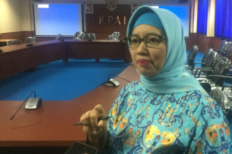 Komisioner Komisi Perlindungan Anak Indonesia (KPAI) Bidang Pendidikan, Retno Listyarti di Kantor KPAI, Jakarta, Senin (28/5/2018).
