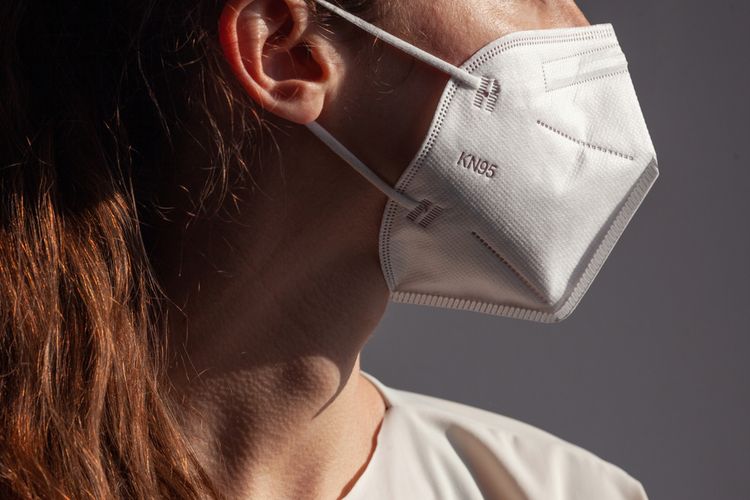 Ilustrasi masker KN95.  
