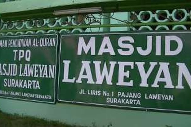 Masjid Laweyan di Pajang Solo, Selasa (14/6/2016).  