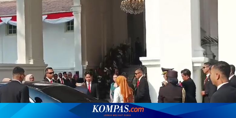 Upacara Penurunan Bendera, Gibran Kembali Sambut Ma'ruf Amin di Istana Merdeka