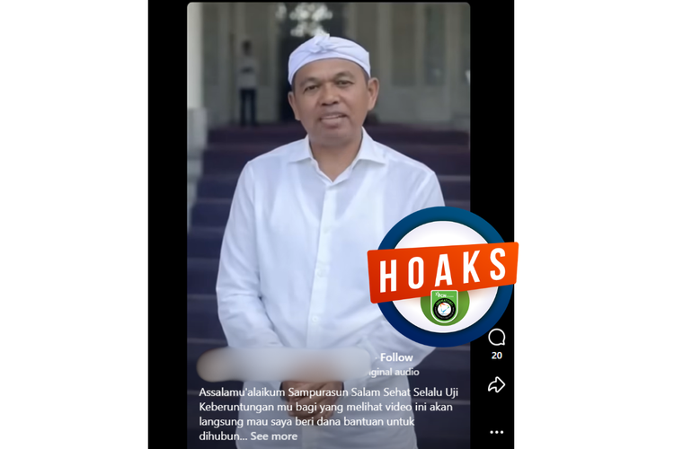 INFOGRAFIK: Beredar Hoaks Dedi Mulyadi Bagikan Dana Bantuan Melalui WhatsApp
