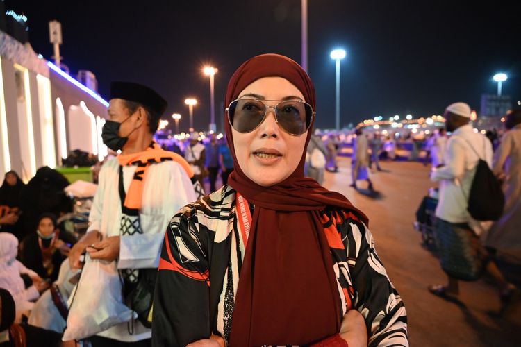 Anggota Timwas Haji DPR RI Selly Andriany Gantina saat di Mina, Minggu malam waktu Arab Saudi (16/06/2024).