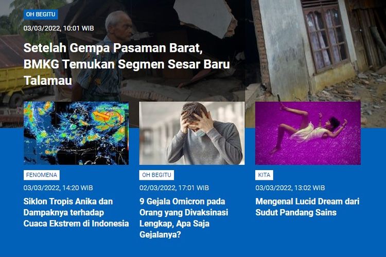 [POPULER SAINS] Setelah Gempa Pasaman Barat Ditemukan Segmen Sesar Baru | Siklon Tropis Anika | Mengenal Lucid Dream