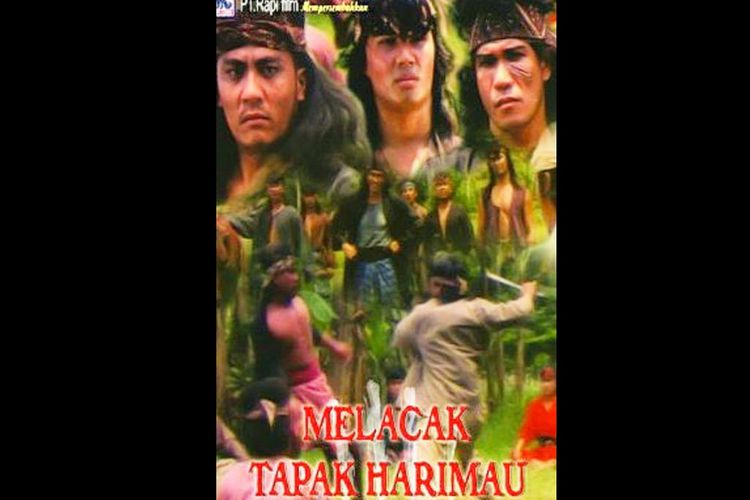 Poster film Melacak Tapak Harimau (1990)