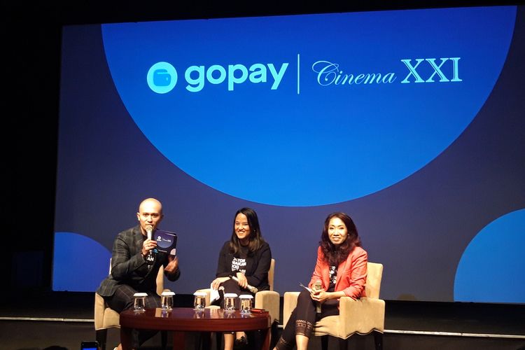 Launching kerja sama Gopay dan Cinema XXI di Jakarta, Selasa (25/2/2020).