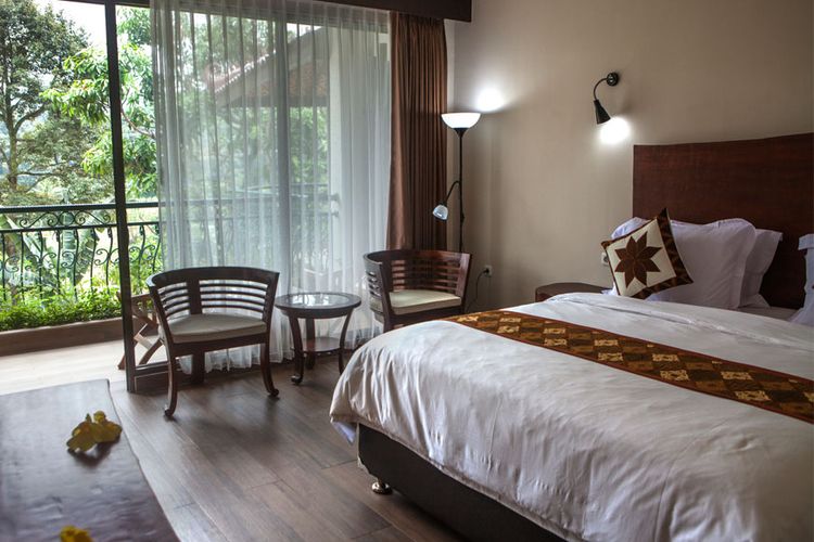Ilustrasi salah satu kamar di Villa Sawah Hotel and Resort Ciawi Bogor, salah satu penginapan dekat Omah Ndelik di Puncak Bogor.