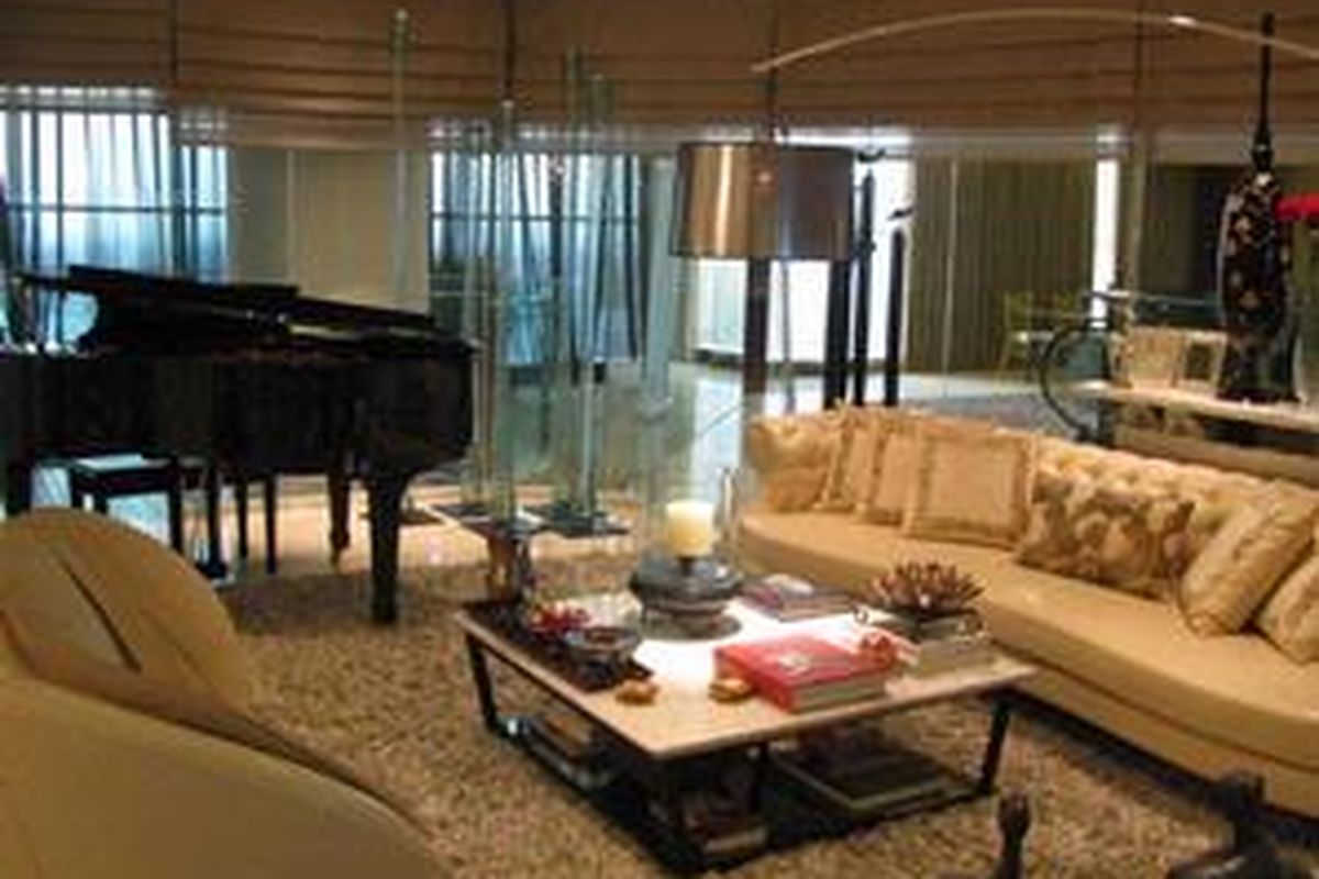 Interior kamar apartemen St Moritz