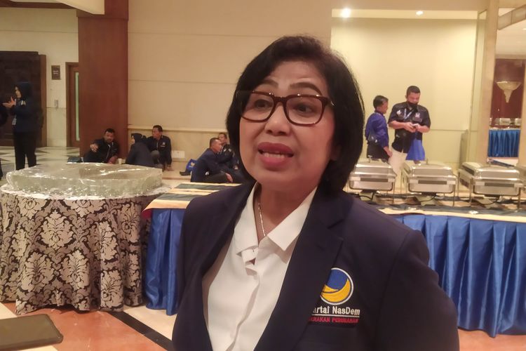 Politisi Partai Nasdem Irma Suryani Chaniago saat ditemui di JCC, Senayan, Jakarta, Kamis (16/6/2022). 