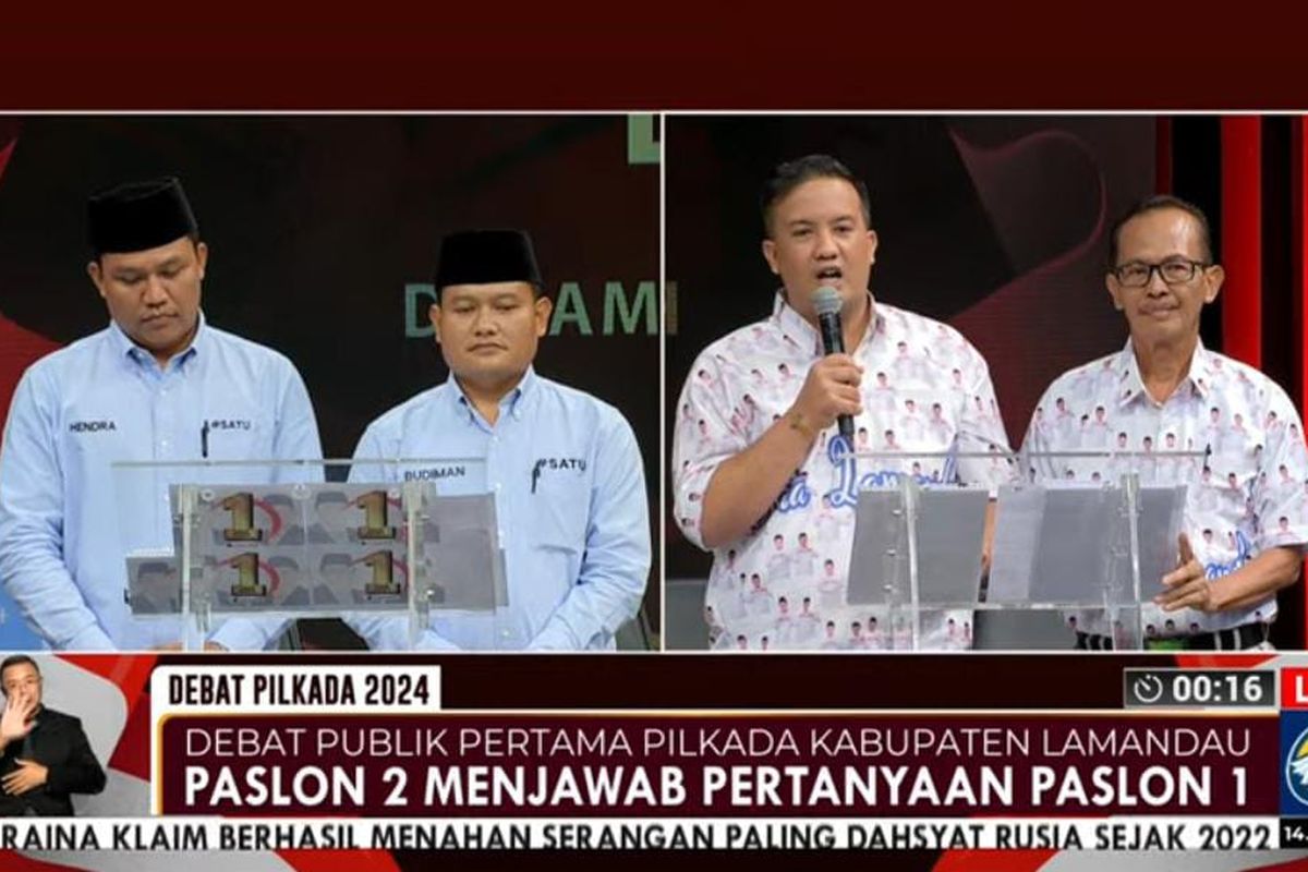 Debat Pilkada Lamandau, Kedua Paslon Saling Sindir Rusaknya Infrastruktur Jalan