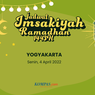 Jadwal Imsak dan Buka Puasa di Kota Yogyakarta, 4 April 2022