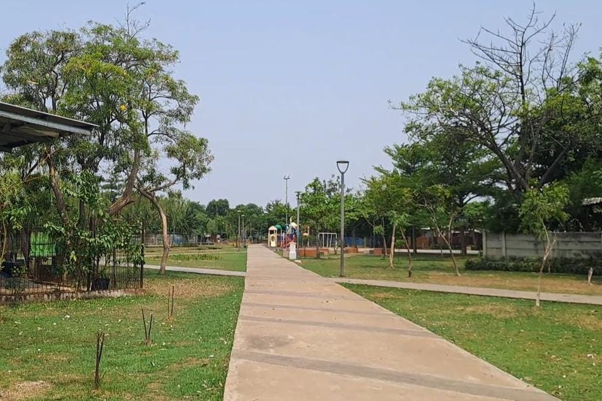 Area Taman Kampung Baru, Kembangan Utara, Kembangan, Jakarta Barat, Rabu (8/11/2023). 