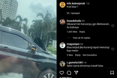 Video Viral Kap Mesin Mobil Terbuka Saat Sedang Berjalan
