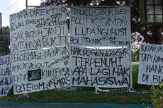 Diduga Dosen Tidak Digaji 3 Tahun, Mahasiswa Poltekom Kota Malang Pasang Spanduk Kritik Yayasan Kampus