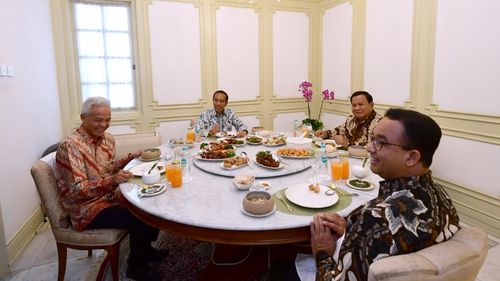 4 Catatan Penting dari Pertemuan Makan Siang Jokowi, Prabowo, Ganjar, dan Anies