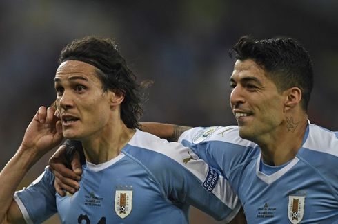 Kolombia Vs Uruguay - Cavani-Suarez Cetak Gol, La Celeste Menang Telak
