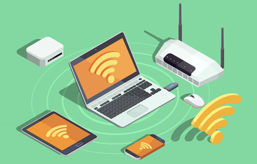 Ilustrasi sejarah perkembangan internet.