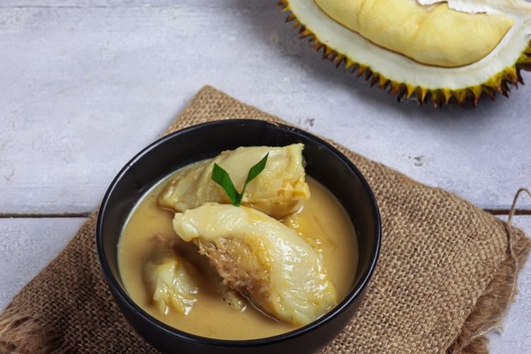 Ilustrasi kolak durian segar. 