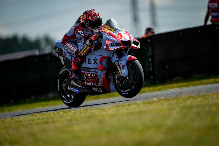 Fabio Di Giannantonio saat berlaga pada MotoGP Belanda 2022