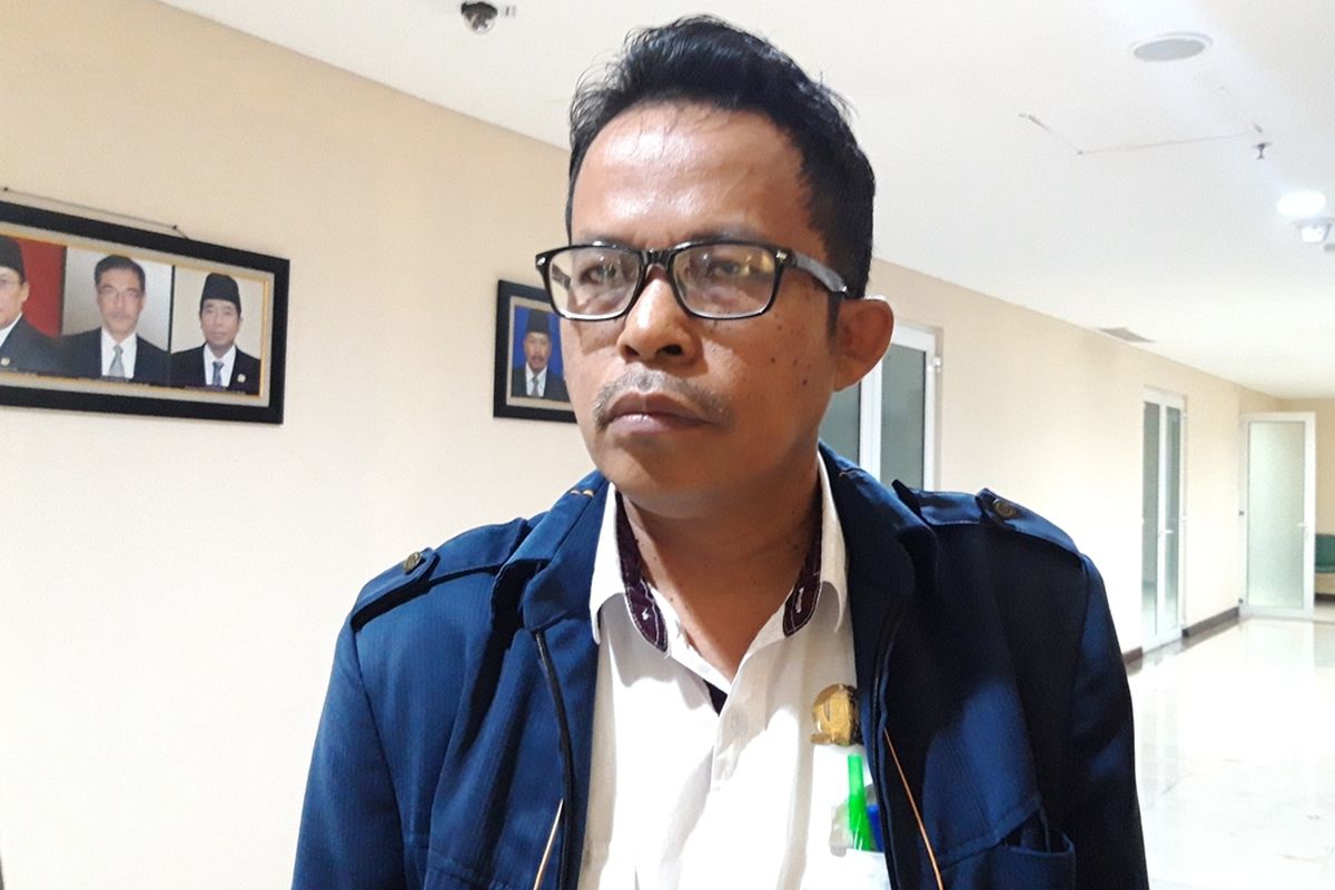 Anggota DPRD DKI Jakarta Fraksi PSI August Hamonangan saat ditemui di lantai 3, gedung DPRD DKI, Kamis (12/9/2019)